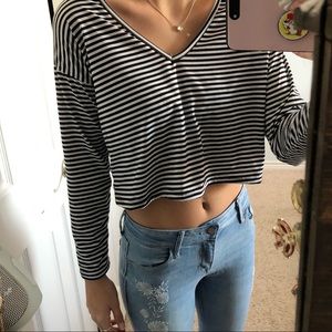 Black and white striped long sleeve